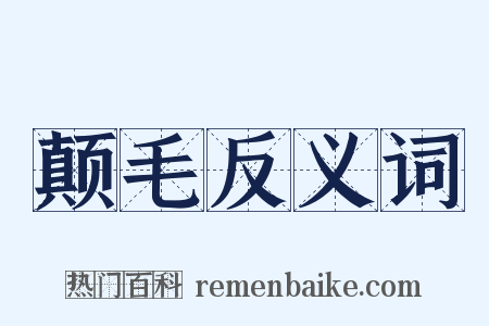 颠毛反义词是什么意思的图片